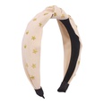 fashion fabric star headband knotted solid color retro headband wholesalepicture12