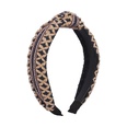 fashion retro contrast color widebrimmed braided headbands wholesalepicture8