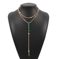 fashion Yshaped simple full rhinestone doublelayer alloy necklace wholesalepicture12