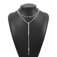 fashion Yshaped simple full rhinestone doublelayer alloy necklace wholesalepicture15