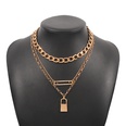 fashion exaggerated lockshaped pendant necklace wholesalepicture12