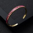 fashion rainbow series copperplated real gold microset zircon open braceletpicture16