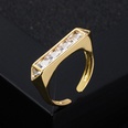 fashion copper microset zircon open rainbow ring hiphop tail ringpicture12