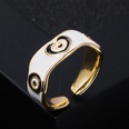 fashion copper plated real gold drip oil enamel heart open ringpicture12