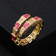 fashion copper goldplated microset zircon drip oil bamboo snake open ringpicture14