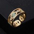fashion copper goldplated microset zircon devils eye opening adjustable ringpicture13