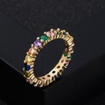 fashion copper goldplated microset zircon rainbow series hiphop ringpicture13