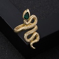 fashion new copper goldplated microset zircon snake open ring femalepicture12