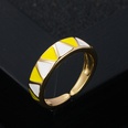 fashion drip oil color matching ring simple copper goldplated open ringpicture12