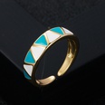 fashion drip oil color matching ring simple copper goldplated open ringpicture15