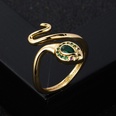fashion copper goldplated microset zircon winding snakeshaped open ringpicture12