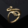 fashion copper goldplated microset zircon winding snakeshaped open ringpicture13