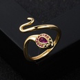 fashion copper goldplated microset zircon winding snakeshaped open ringpicture14