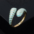 creative copper goldplated color oil drip snake ring fashion open ringpicture17