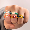 Color flower braided beads cute tail ring fivepiece setpicture9