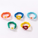 Color flower braided beads cute tail ring fivepiece setpicture14