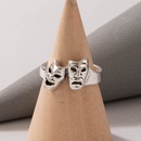 fashion geometric flower sword smile cryexaggerated alloy single ringpicture20