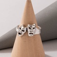 fashion geometric flower sword smile cryexaggerated alloy single ringpicture38