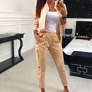 Fashion casual sequin stitching jacket trousers tracksuitpicture10