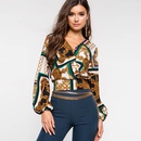 Fashion print longsleeve printed crop toppicture5