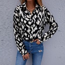 Ladies New Printed Long Sleeve Casual Loose Chiffon Shirtpicture7