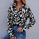 Ladies New Printed Long Sleeve Casual Loose Chiffon Shirtpicture8