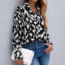 Ladies New Printed Long Sleeve Casual Loose Chiffon Shirtpicture9