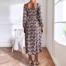 Ladies Spring and Autumn New Fashion Printed Slit Long Dresspicture10