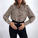 Fashion Ladies Trend Casual Leopard Print Long Sleeve Chiffon Shirtpicture7