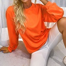 Fashion Retro Solid Color Loose Casual Round Neck Long Sleeve Sweaterpicture7