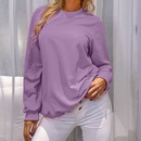 Fashion Retro Solid Color Loose Casual Round Neck Long Sleeve Sweaterpicture11