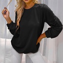 Fashion Retro Solid Color Loose Casual Round Neck Long Sleeve Sweaterpicture13