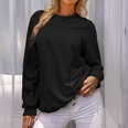 Fashion Retro Solid Color Loose Casual Round Neck Long Sleeve Sweaterpicture23