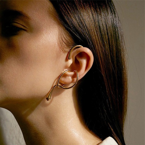 fashion ear hanging geometric ear clip simple copper ear bone clip   NHGI625343's discount tags