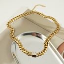 retro personality simple 18k gold fashion hiphop niche design thick necklacepicture7