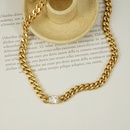 retro personality simple 18k gold fashion hiphop niche design thick necklacepicture6