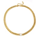 retro personality simple 18k gold fashion hiphop niche design thick necklacepicture10