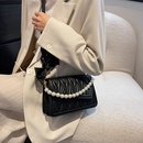 Embroidered thread pearl chain small square bag new trendy fashion casual bag silk scarf messenger bagpicture6