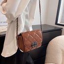womens new fashion rhombus one shoulder messenger solid color square bag 19148cmpicture8