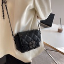womens new fashion rhombus one shoulder messenger solid color square bag 19148cmpicture9