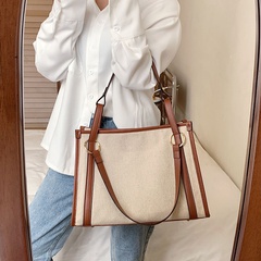 Autumn and winter fashion handbag large capacity new canvas bag shoulder tote bag 37*27*15cm