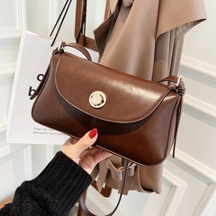 new spring textured small bag trend casual retro one shoulder messenger solid color small square bag