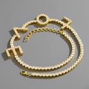 Lettre d39amour design cratif collier zircon chane cubaine hiphop personnalit bijoux en mtalpicture7