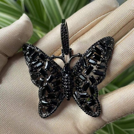 fashion micro-encrusted zircon butterfly pendant alloy jewelry   NHXUD625549's discount tags