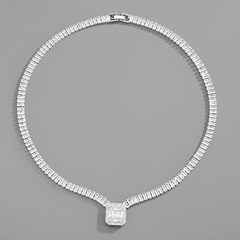collier de zirconium incrusté de cuivre bijoux hiphop chaîne cubaine 6mm personnalité chaîne en métal bijoux