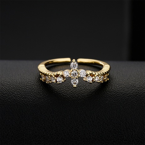 simple design geometric shape golden zircon open ring  NHFMO625738's discount tags