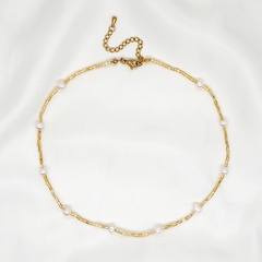 fashion miyuki beads freshwater baroque pearl necklace collarbone chain