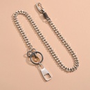Simple geometric hollow chain ring bottle opener pendant Cuban chain necklacepicture7