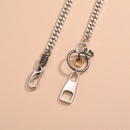 Simple geometric hollow chain ring bottle opener pendant Cuban chain necklacepicture8