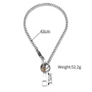 Simple geometric hollow chain ring bottle opener pendant Cuban chain necklacepicture10